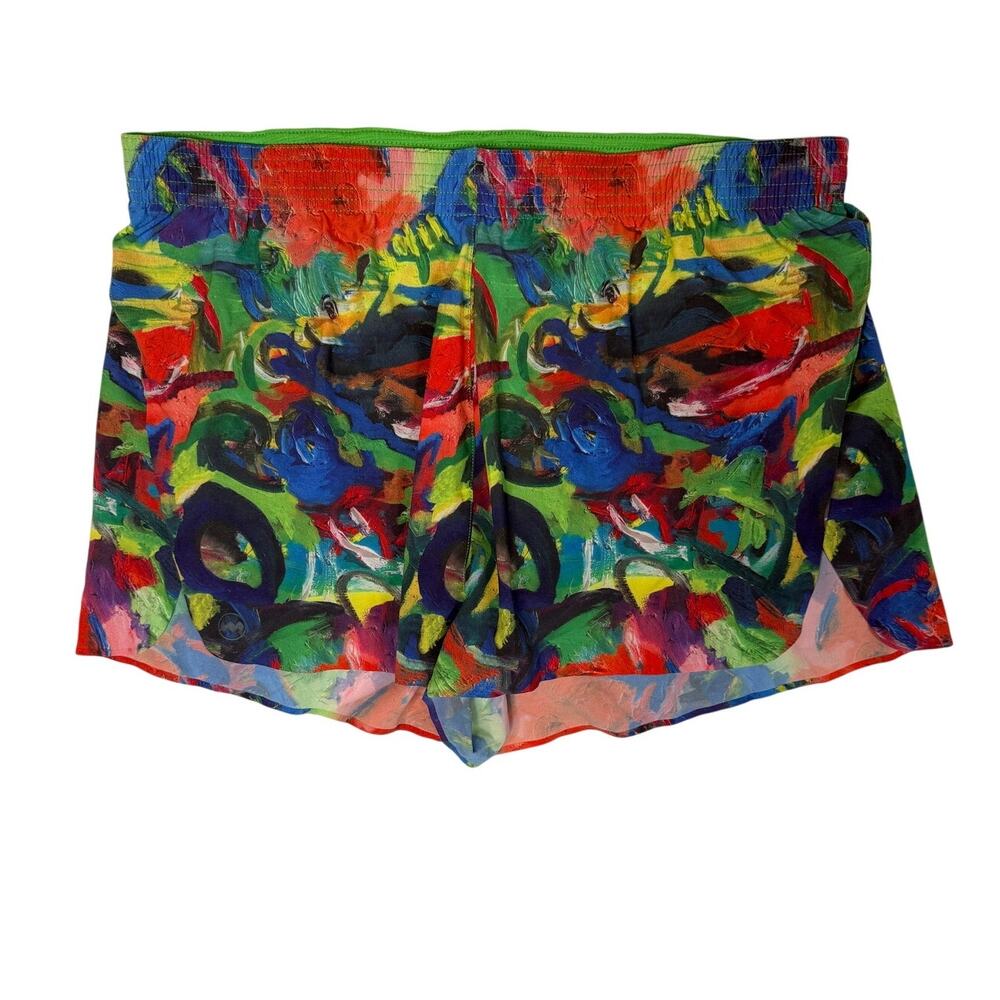 Janji Split AFO Running Shorts Pattern Women's Green Red XL